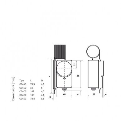 FANTINI COSMI KAPILIARINIS TERMOSTATAS C04A3 2