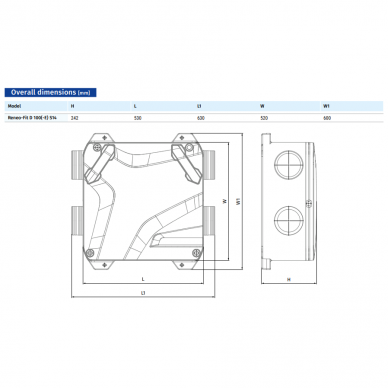 REKUPERATORIUS RENEO-FIT D100 S14 1